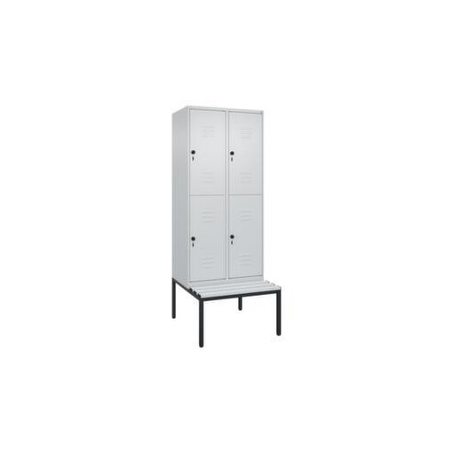 Doppelstöckiger Sitzbankschrank, HxBxT 2120x800x815mm, 2x2 Abt.