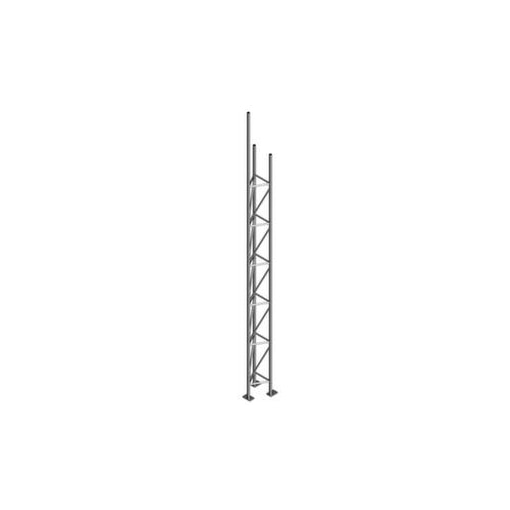 Gitterrohrmast, H 5350mm, Stahl, m. Quer-/Diagonalholmen