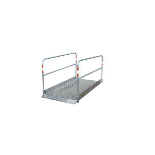 Grabenbrücke,LxB 2200x1000mm,Tragl. 200kg/m²,Trittfläche Alu rutschfest