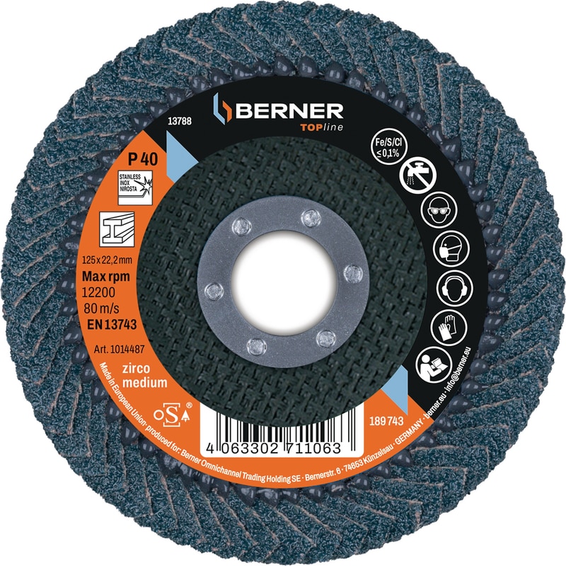 Zirco lenktas šlifuojamasis diskas