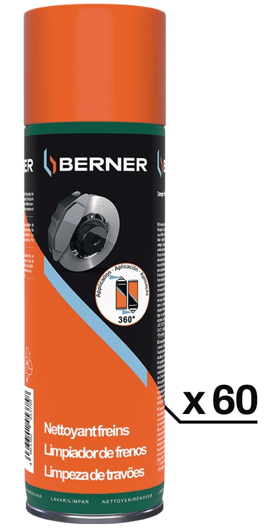 Pack promo 60 aérosols Nettoyant freins Berner®